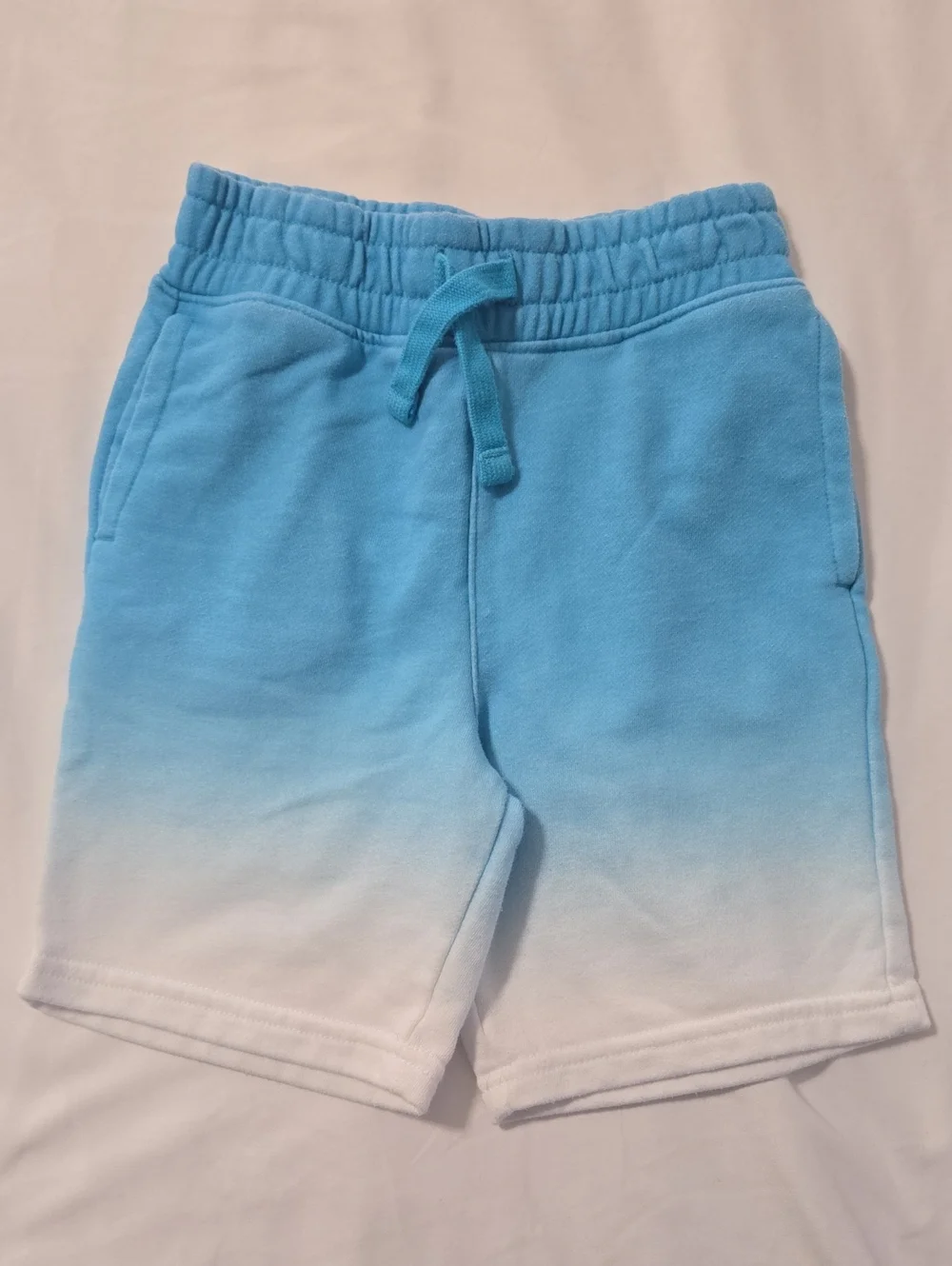 365 Kids grey shark shirt with matching blue ombre shorts